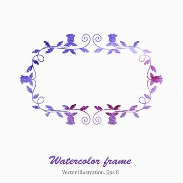 Watercolor frame Stock Illustration