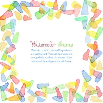 Watercolor frame Illustrazione stock