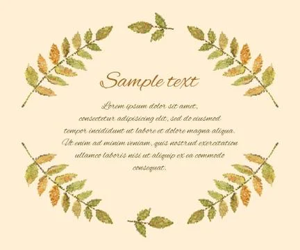 Watercolor frame Stock Illustration