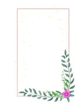 Watercolor frame for your design Stock Illustration