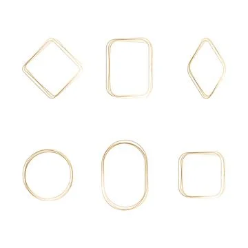 Watercolor frames in assorted geometric shapes Illustrazione stock