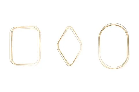 Watercolor frames in various abstract shapes Stockillustratie