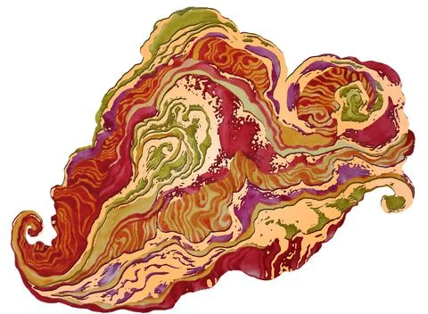 Watercolor gemstones composition. Red ruby emerald jewel stones. Texture luxury Stock Illustration