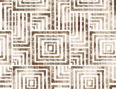 Watercolor geometric shape pattern. Illustrazione stock