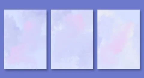 Watercolor gradient background , template collection. Abstract delicate Stock Illustration