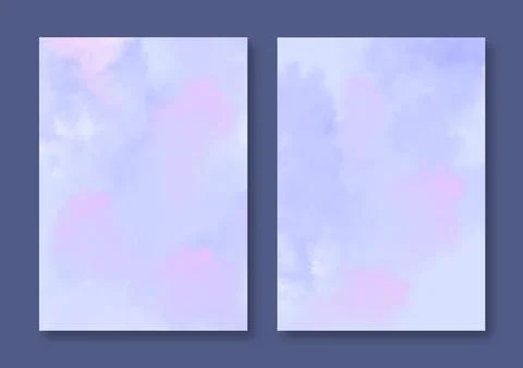 Watercolor gradient background , template collection. Abstract delicate Stock Illustration