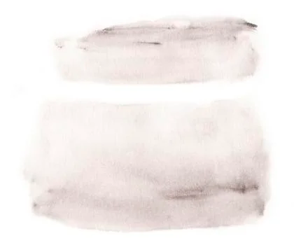 Watercolor grays blank rounded rectangle shape on white background Stock Illustration