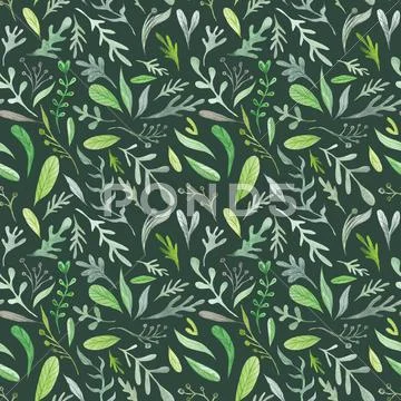 Watercolor Green Eco Texture Stock Illustration