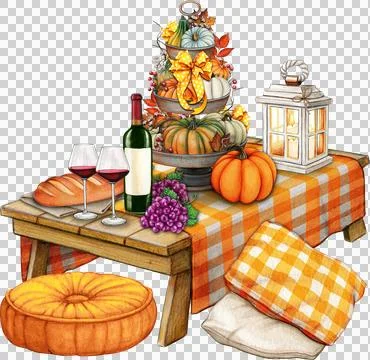 Watercolor hand drawn fall composition Illustrazione stock
