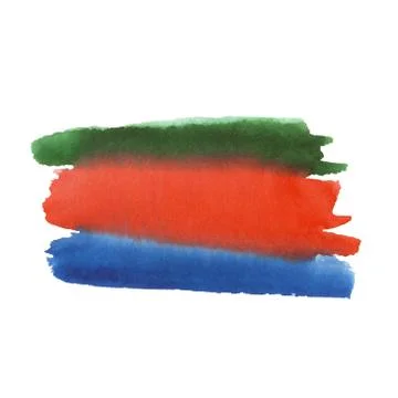 Watercolor hand drawn multi-colored stripes Stock Illustration