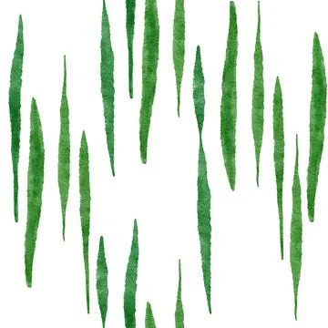 Watercolor hand drawn seamless pattern with green abstract geometric elements 스톡 일러스트