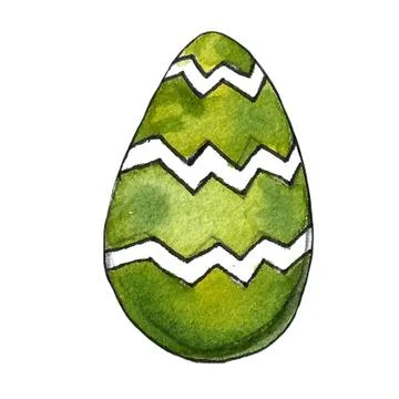 Watercolor happy easter set with cake, flowers, feathers and eggs. Spring hol Illustrazione stock