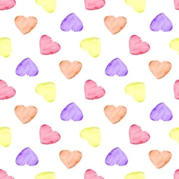 Watercolor hearth pattern Stock Illustration