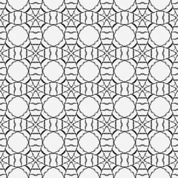 Watercolor ikat repeating tile border. Black and イラスト素材