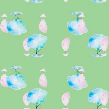 Watercolor illustration of a tree Stock Illustration