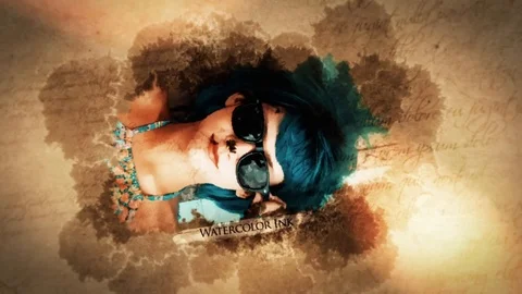 WATERCOLOR INK FLOW SLIDESHOW Stock After Effects