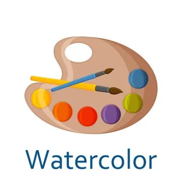 Watercolor isolated on the white background. Vector illustration. Stock Illustration