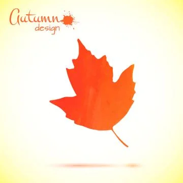 Watercolor leaf Stock Illustration