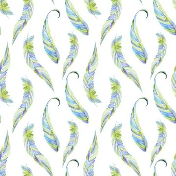 Watercolor leaf pattern Stock Illustration