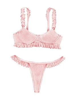 Pink and Blue Lingerie Set. Marker Art Underwear Design. Hand Drawn  Illustration Stock Illustration - Illustration of concept, romance:  145216544