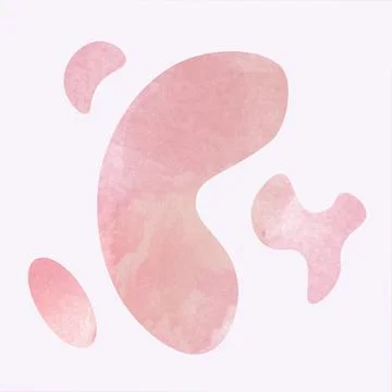 Watercolor. Liquid forms, smooth lines. White background. Ink splash abstract Illustrazione stock