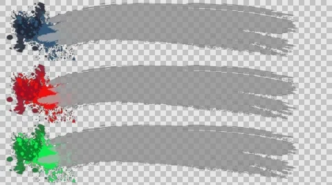  watercolor lower thirds painted by splatter and brush strokes Stock Footage 65520195