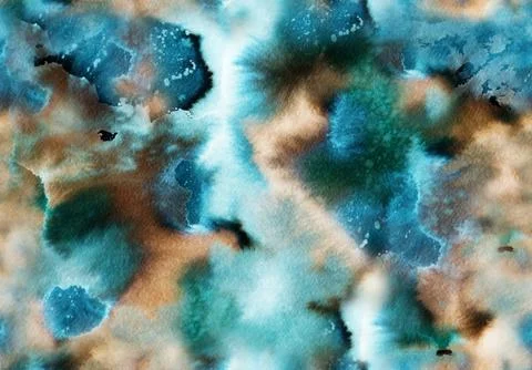 Watercolor luminous seamless pattern Stock Illustration