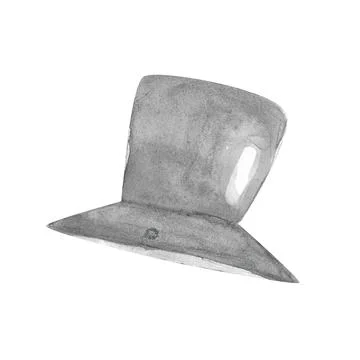 Watercolor man's hat illustration isolated. Stock Illustration
