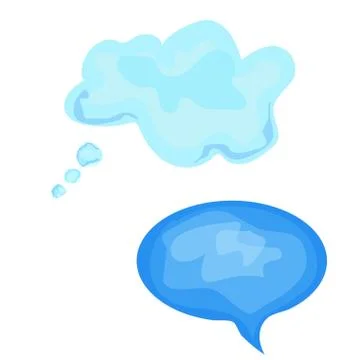 Watercolor message or chat icon or bubble Stock Illustration