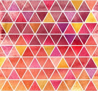 Watercolor mosaic background. Stock Illustration