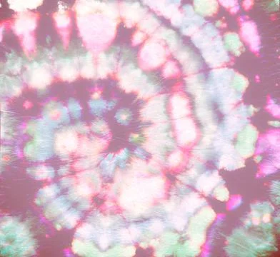 Watercolor Multi Texture. Psychedelic Tie Dye. Stock Illustration