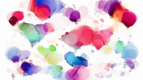 Watercolor multicolor blots background. Time lapse animation Stock Footage 262430556