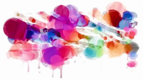 Watercolor multicolor blots background. Time lapse animation Stock Footage 262430593