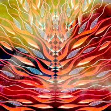 Watercolor multicolored abstract elements Illustrazione stock