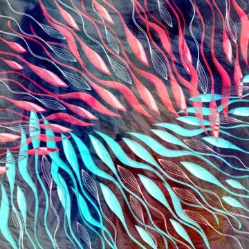 Watercolor multicolored abstract elements Illustrazione stock