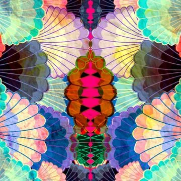 Watercolor multicolored abstract elements Illustrazione stock