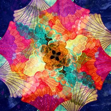 Watercolor multicolored abstract elements Illustrazione stock