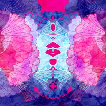 Watercolor multicolored abstract elements Illustrazione stock
