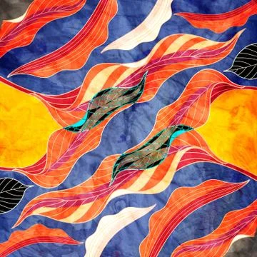 Watercolor multicolored abstract elements Illustrazione stock