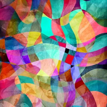 Watercolor multicolored abstract elements Stock Illustration