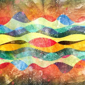 Watercolor multicolored abstract elements Stock Illustration