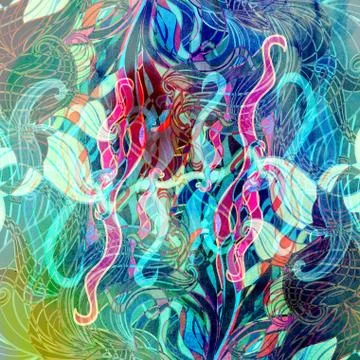 Watercolor multicolored abstract elements Stock Illustration