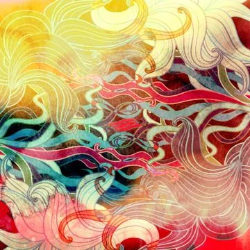 Watercolor multicolored abstract elements Stock Illustration