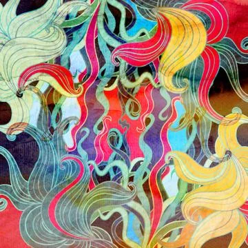 Watercolor multicolored abstract elements 库存插图