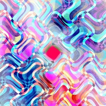 Watercolor multicolored abstract elements Illustrazione stock