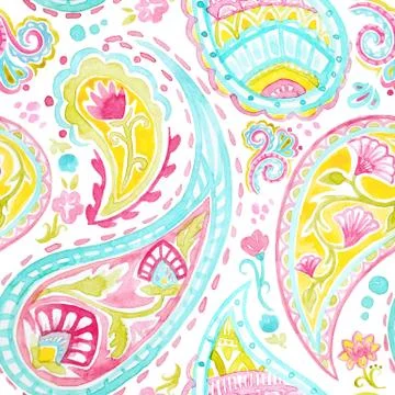 Watercolor native indian pattern Stock-Illustration