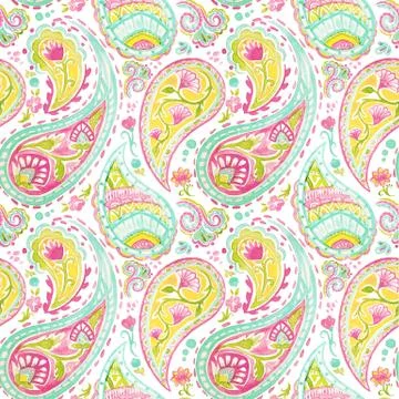 Watercolor native indian pattern Stock Illustration