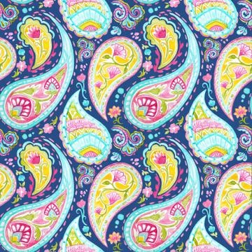 Watercolor native indian pattern Stock Illustration