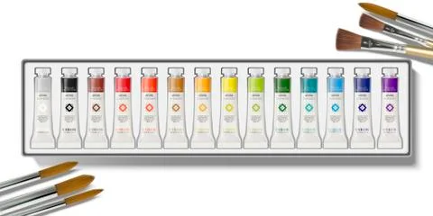 Watercolor paint set Ilustração Stock