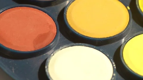 Watercolor paint spots Stock Footage 61440445